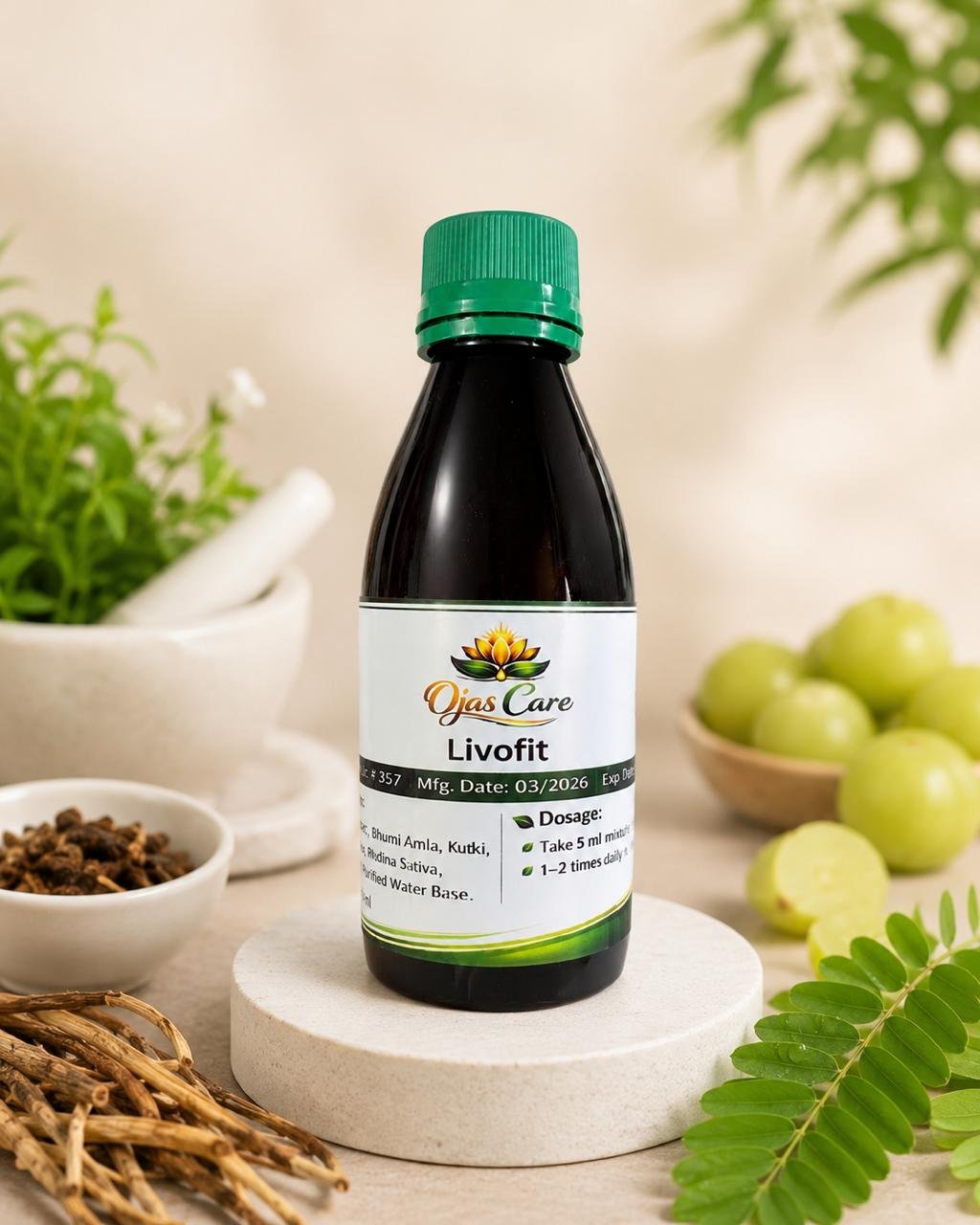 Livofit liquid tonic bottle